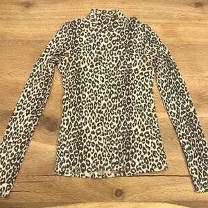 Sezane leopard print top